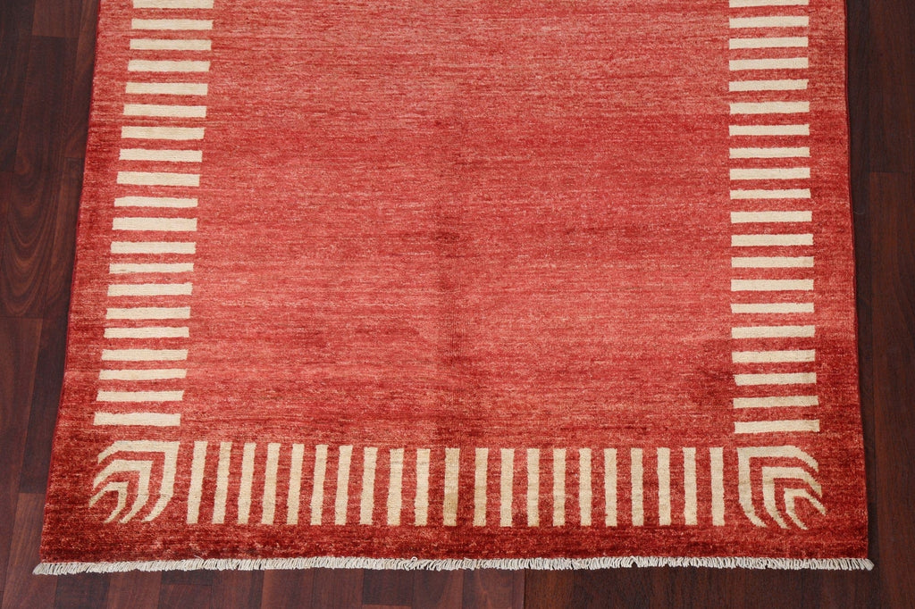 Handmade Gabbeh Kashkoli Wool Area Rug 4x5