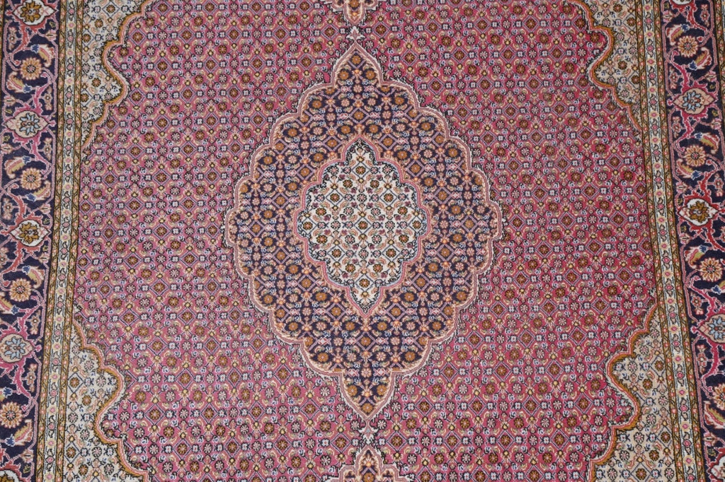 Masterpiece Vegetable Dye Tabriz Mahi Persian Area Rug 5x7