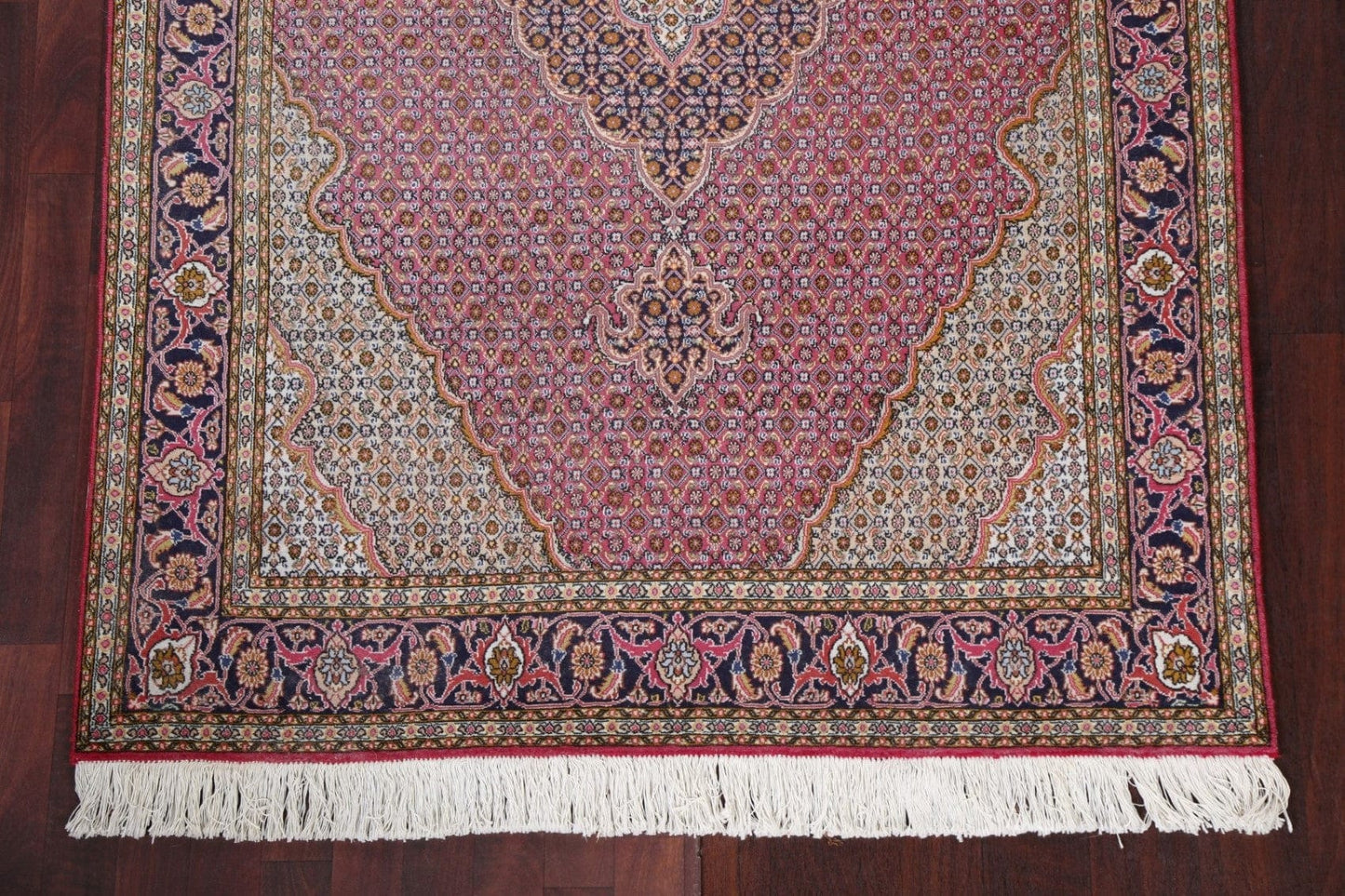 Masterpiece Vegetable Dye Tabriz Mahi Persian Area Rug 5x7