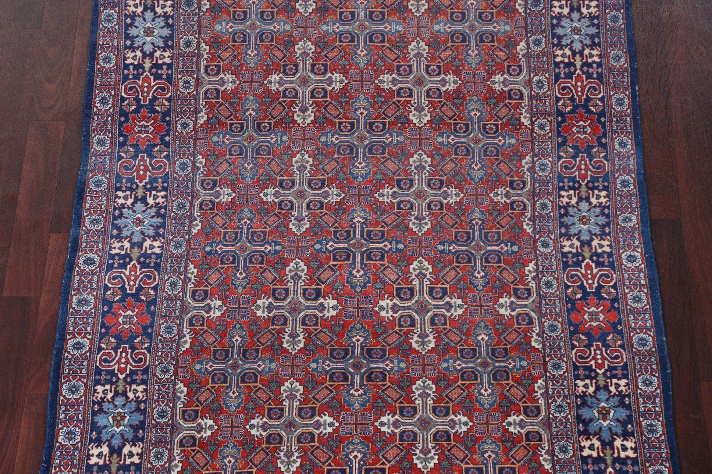 Antique Vegetable Dye Shirvan Wool Area Rug 4x7