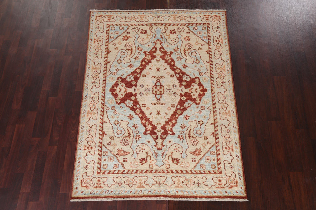 Vegetable Dye Oushak Turkish Area Rug 5x7