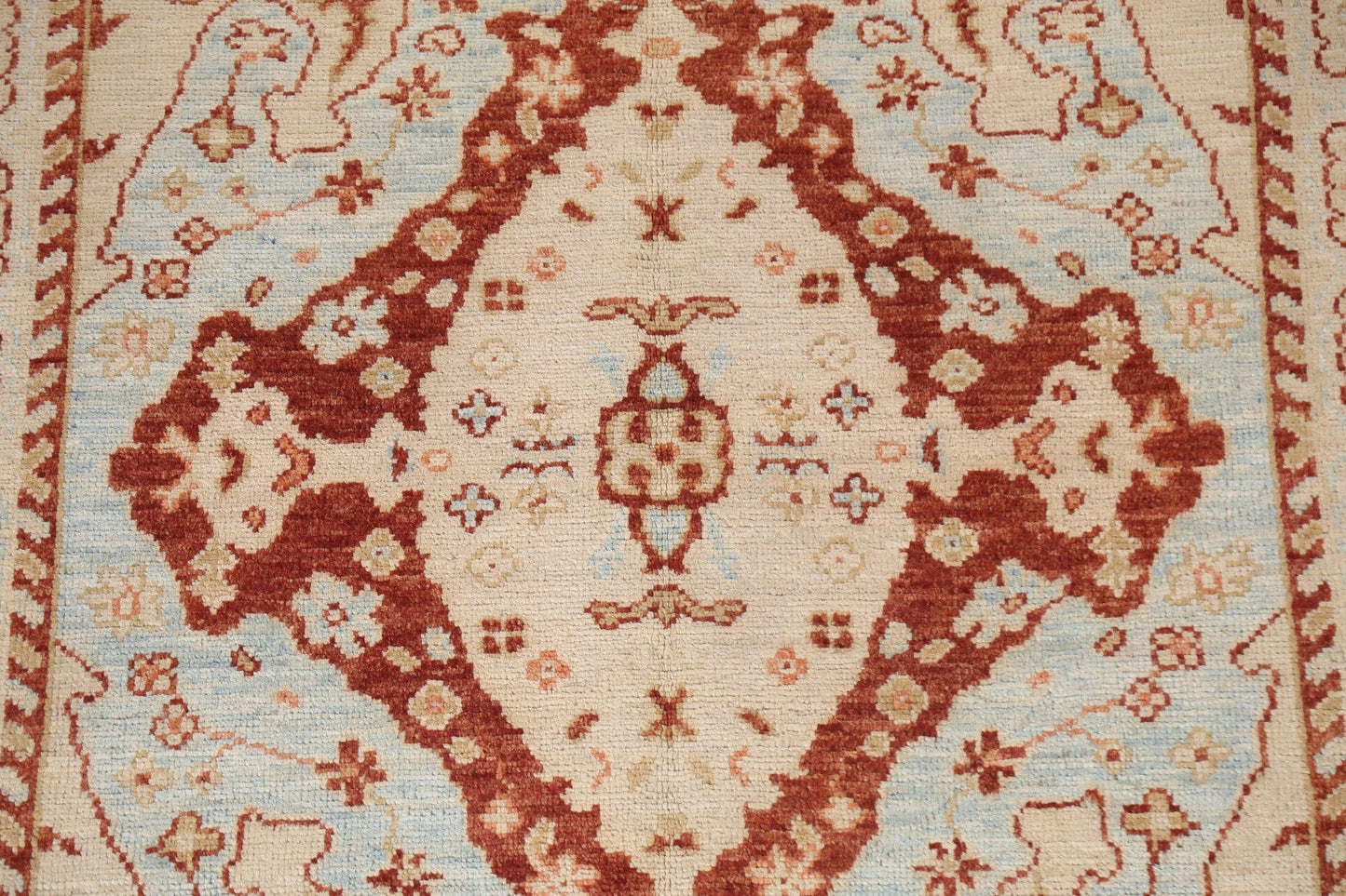 Vegetable Dye Oushak Turkish Area Rug 5x7