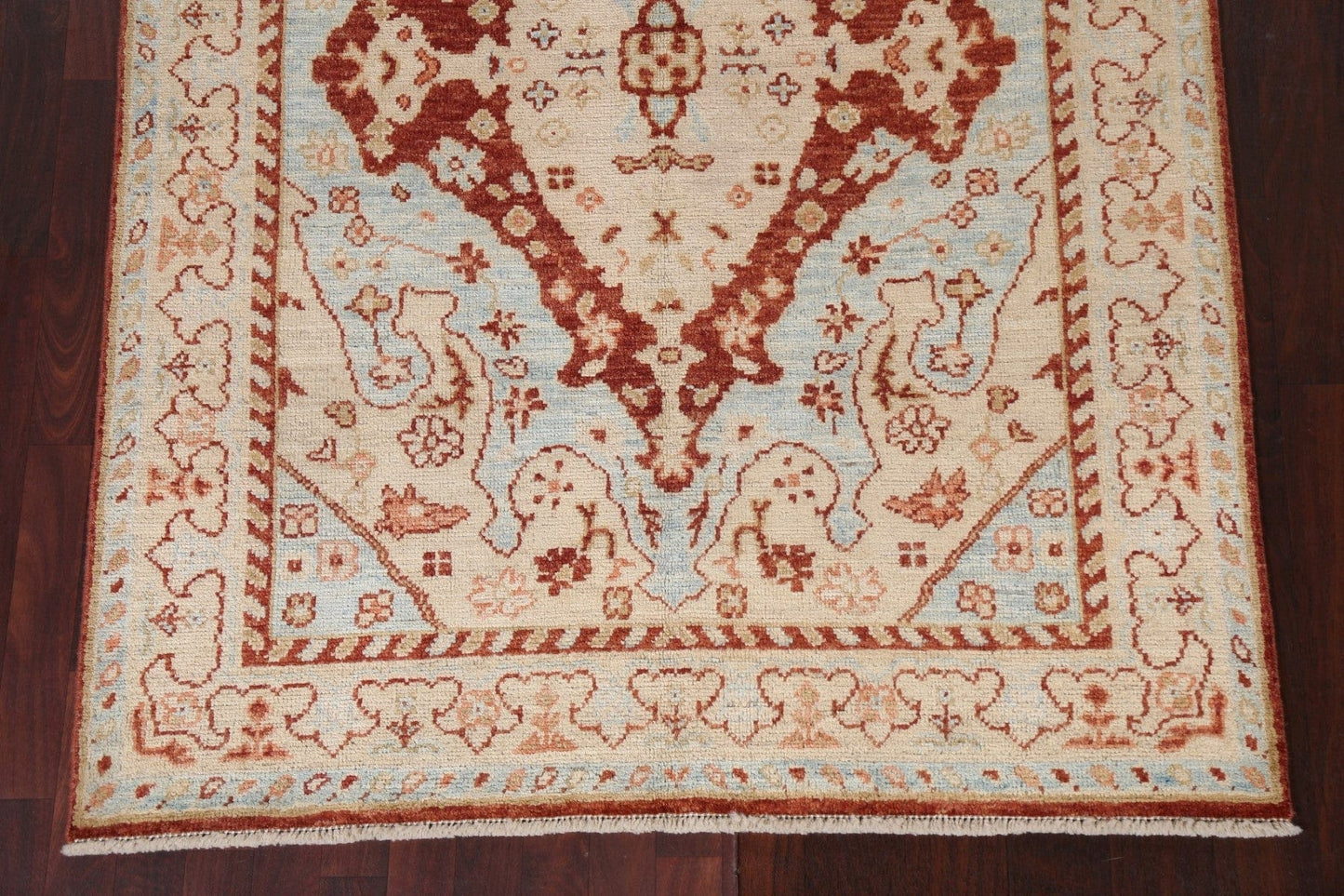 Vegetable Dye Oushak Turkish Area Rug 5x7