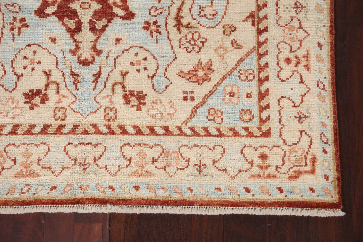 Vegetable Dye Oushak Turkish Area Rug 5x7