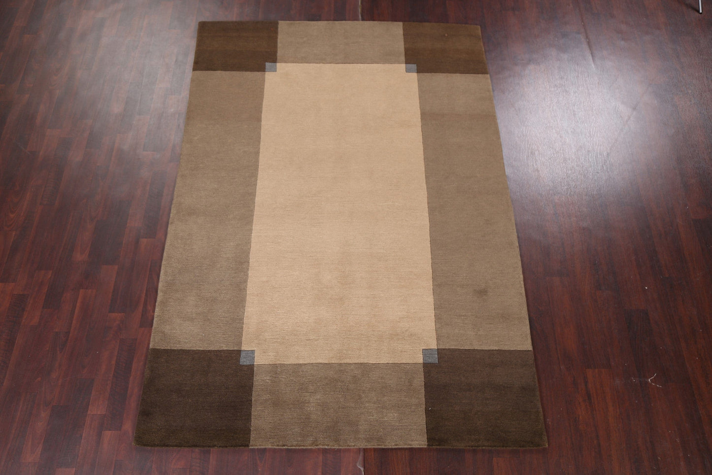 Vegetable Dye Contemporary Nepalese Wool Area Rug 6x9