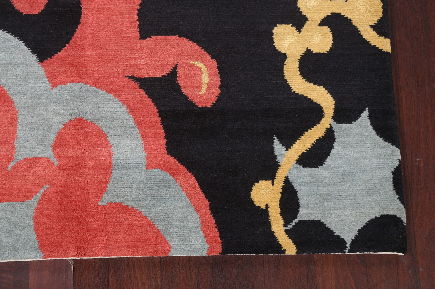 Abstract Nepalese Vegetable Dye Area Rug 5x7