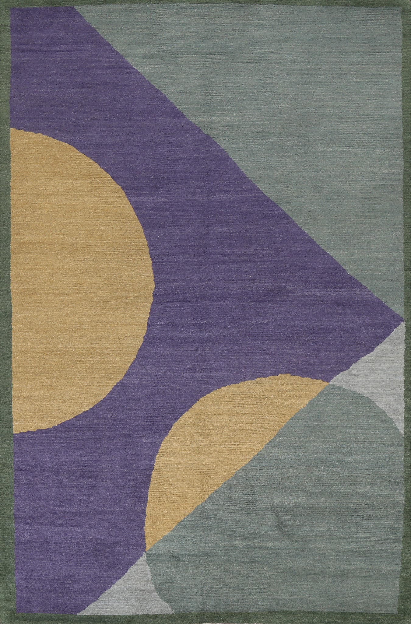 Vegetable Dye Abstract Nepalese Wool Area Rug 6x9