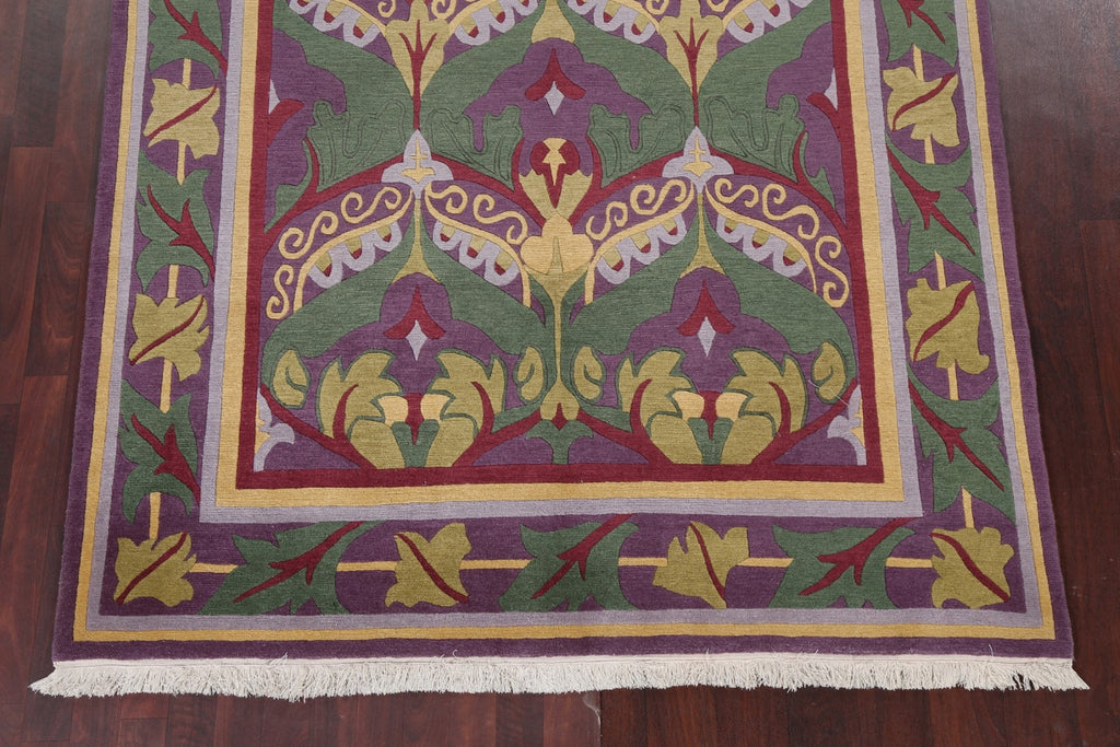 Vegetable Dye Wool Nepalese Abstract Area Rug 6x10