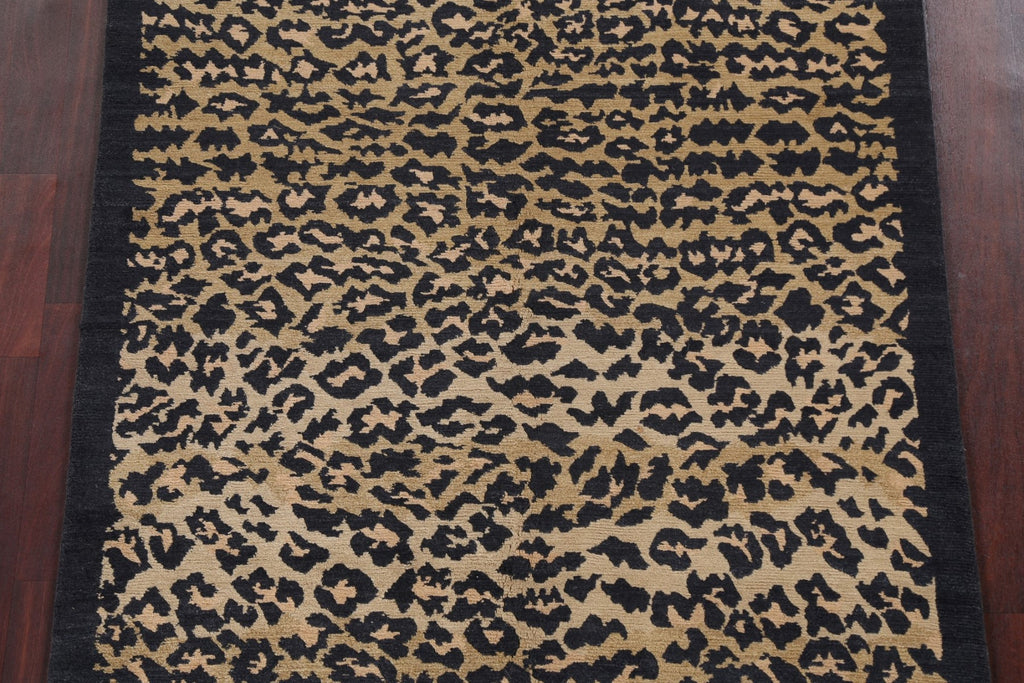 Animal Print Nepalese Vegetable Dye Area Rug 4x6