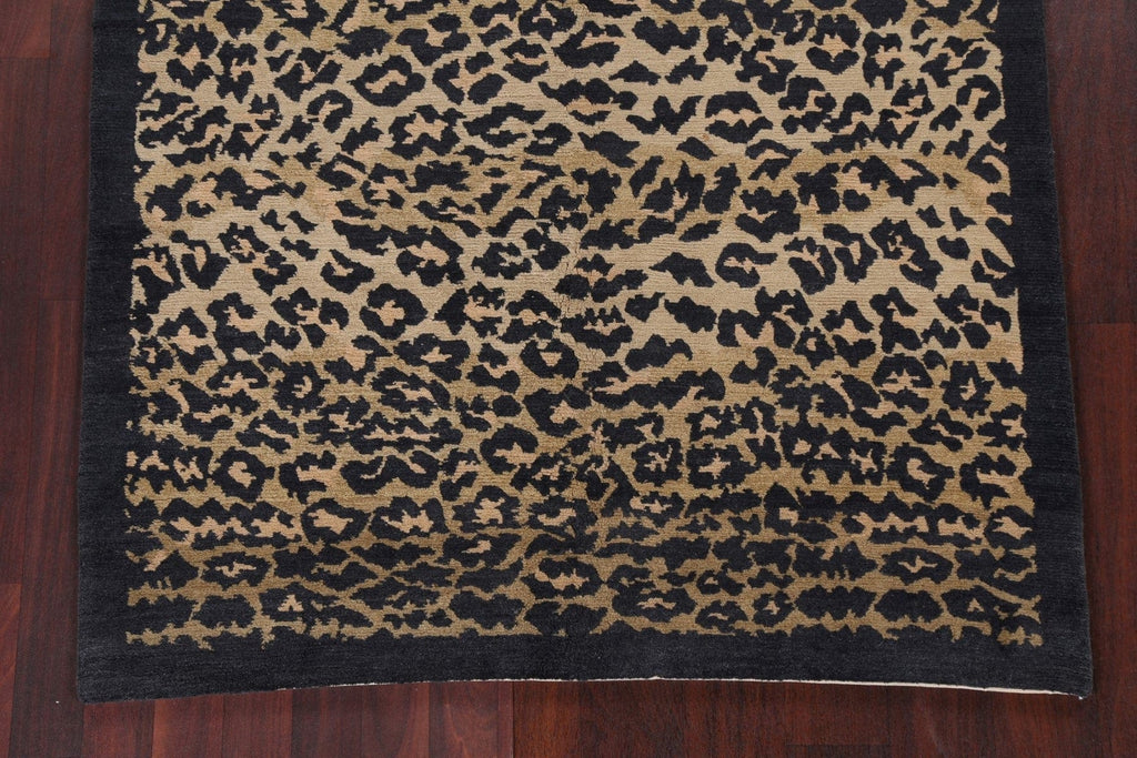 Animal Print Nepalese Vegetable Dye Area Rug 4x6