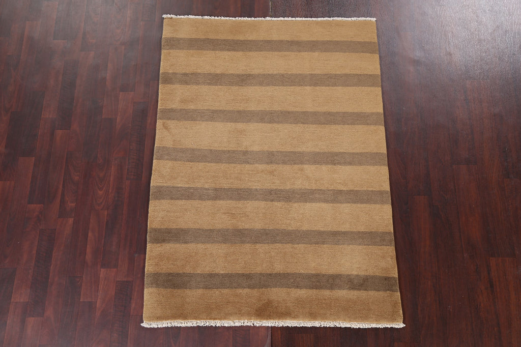 Vegetable Dye Stripe Nepalese Wool Area Rug 4x6