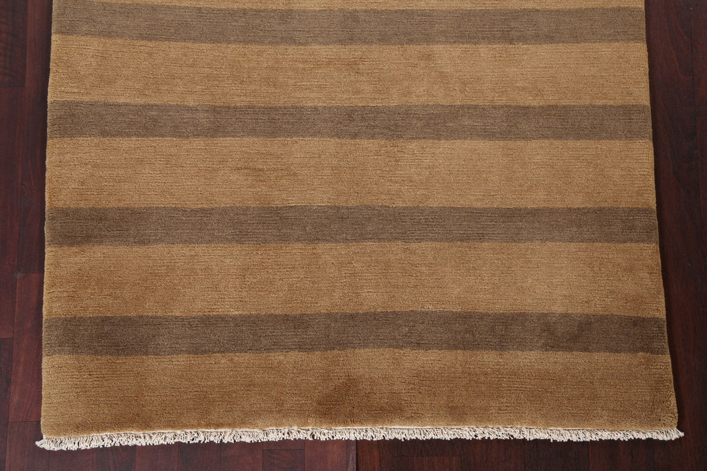 Vegetable Dye Stripe Nepalese Wool Area Rug 4x6