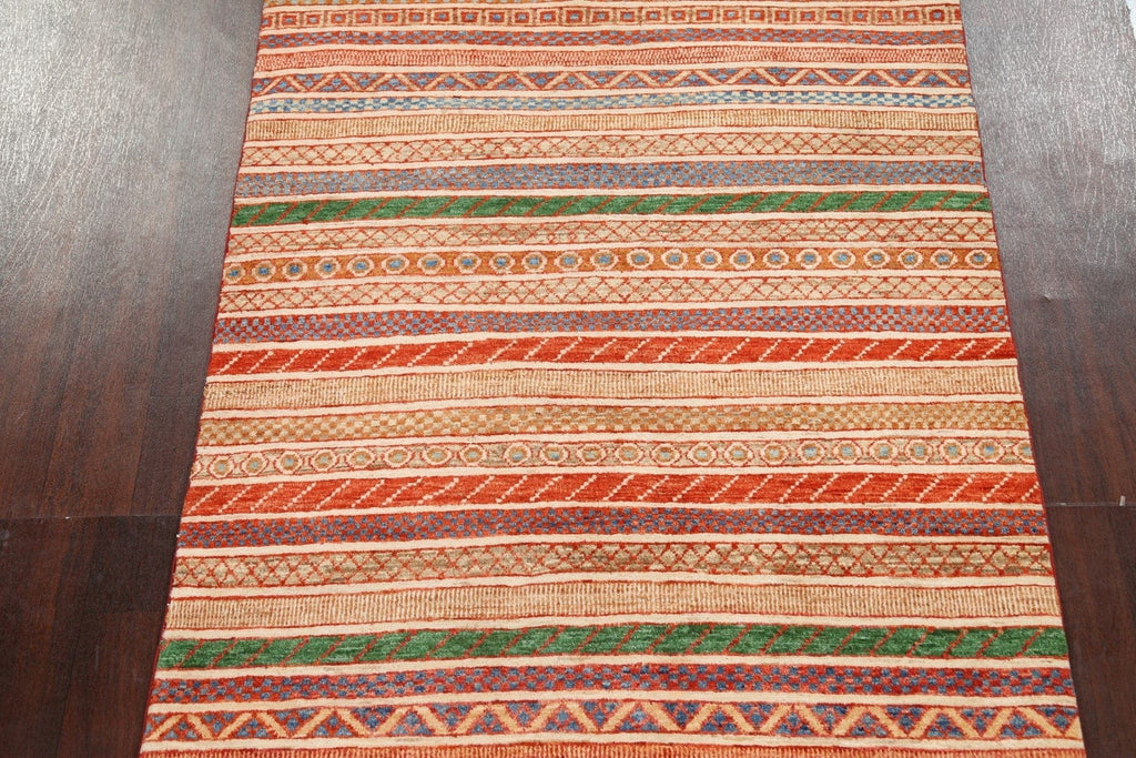 Stripe Kazak Handmade Area Rug 4x5