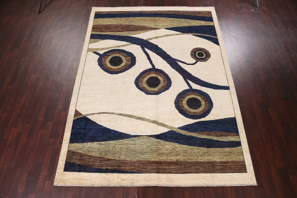 Handmade Abstract Oriental Area Rug 9x12