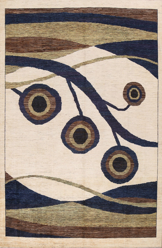 Handmade Abstract Oriental Area Rug 9x12