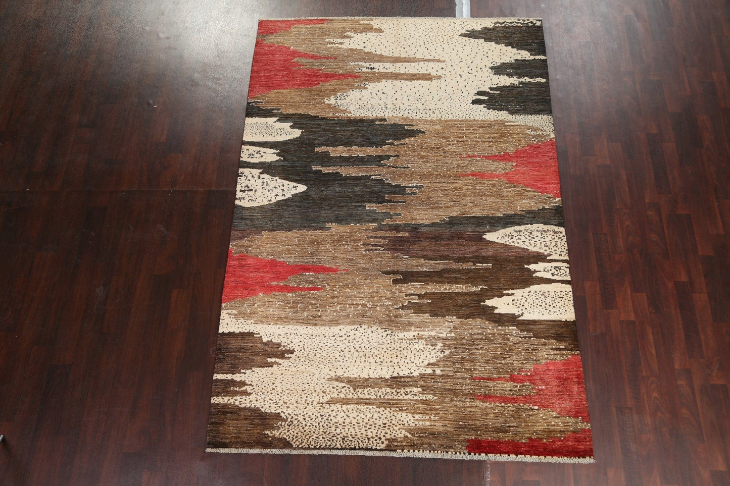 Handmade Abstract Wool Area Rug 6x10