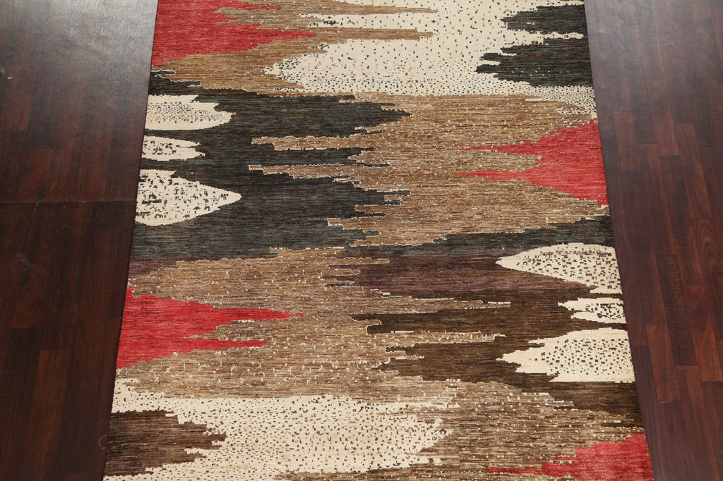 Handmade Abstract Wool Area Rug 6x10