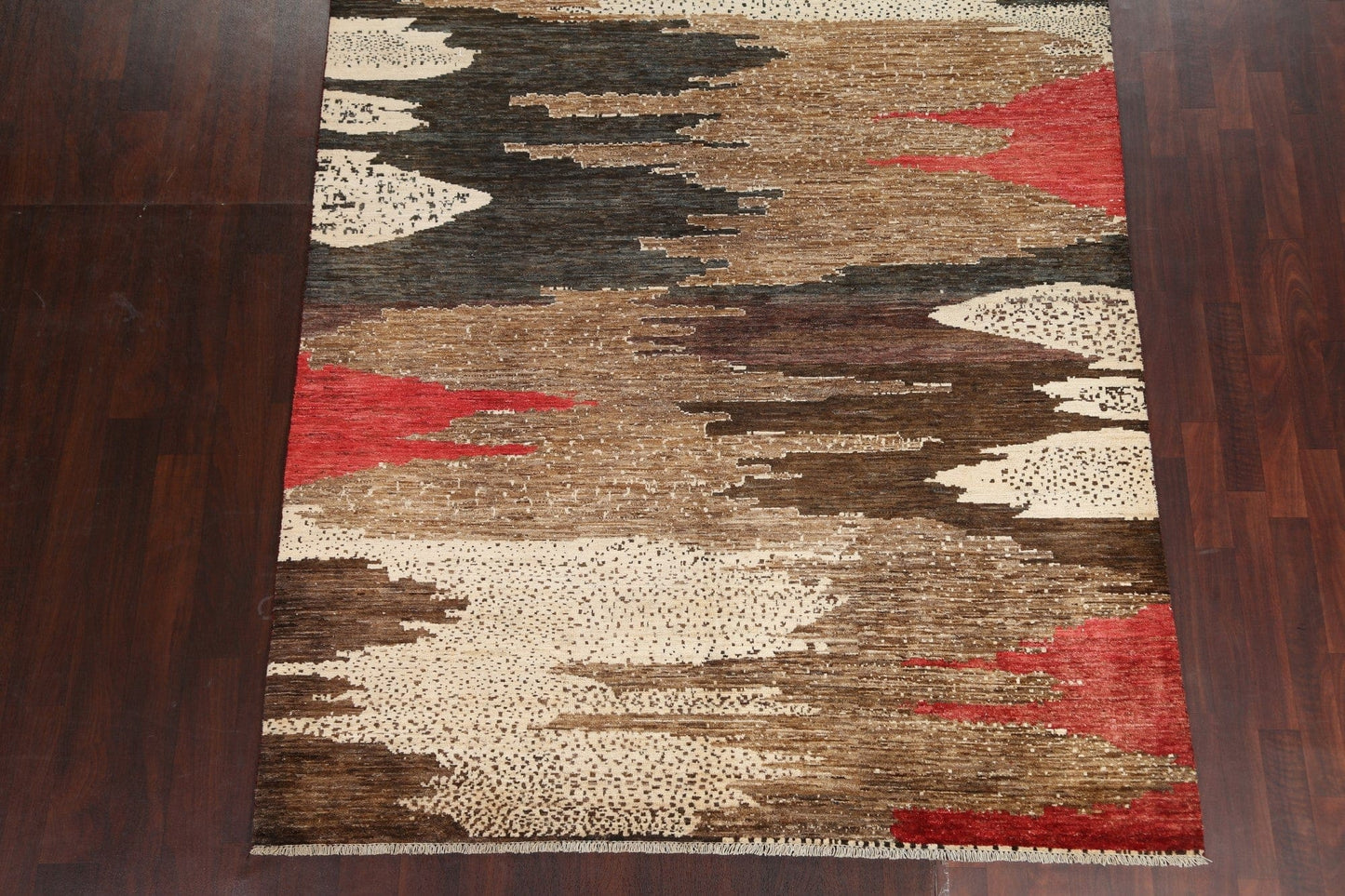 Handmade Abstract Wool Area Rug 6x10