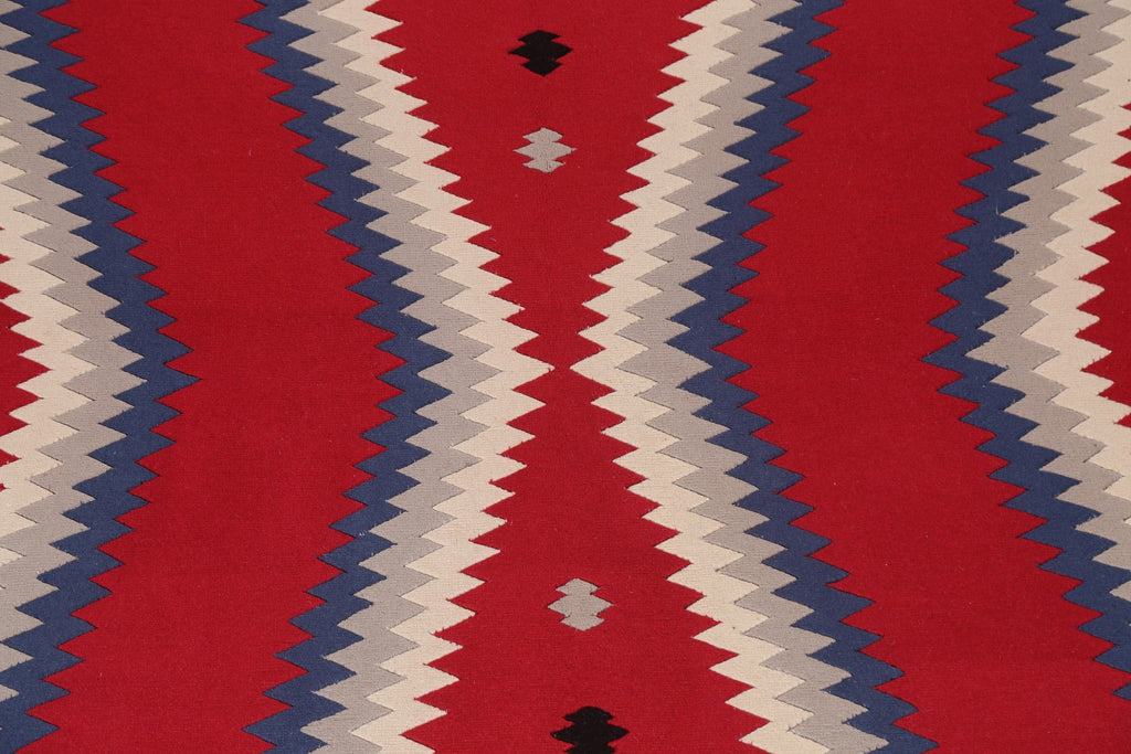 Vegetable Dye Nepalese Red Wool Area Rug 6x9