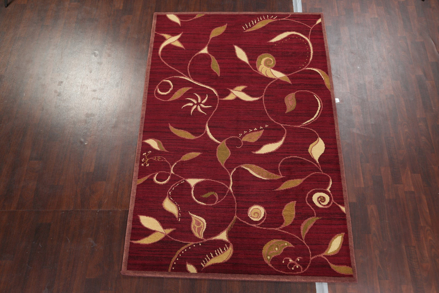 Vegetable Dye Nepalese Red Area Rug 6x9