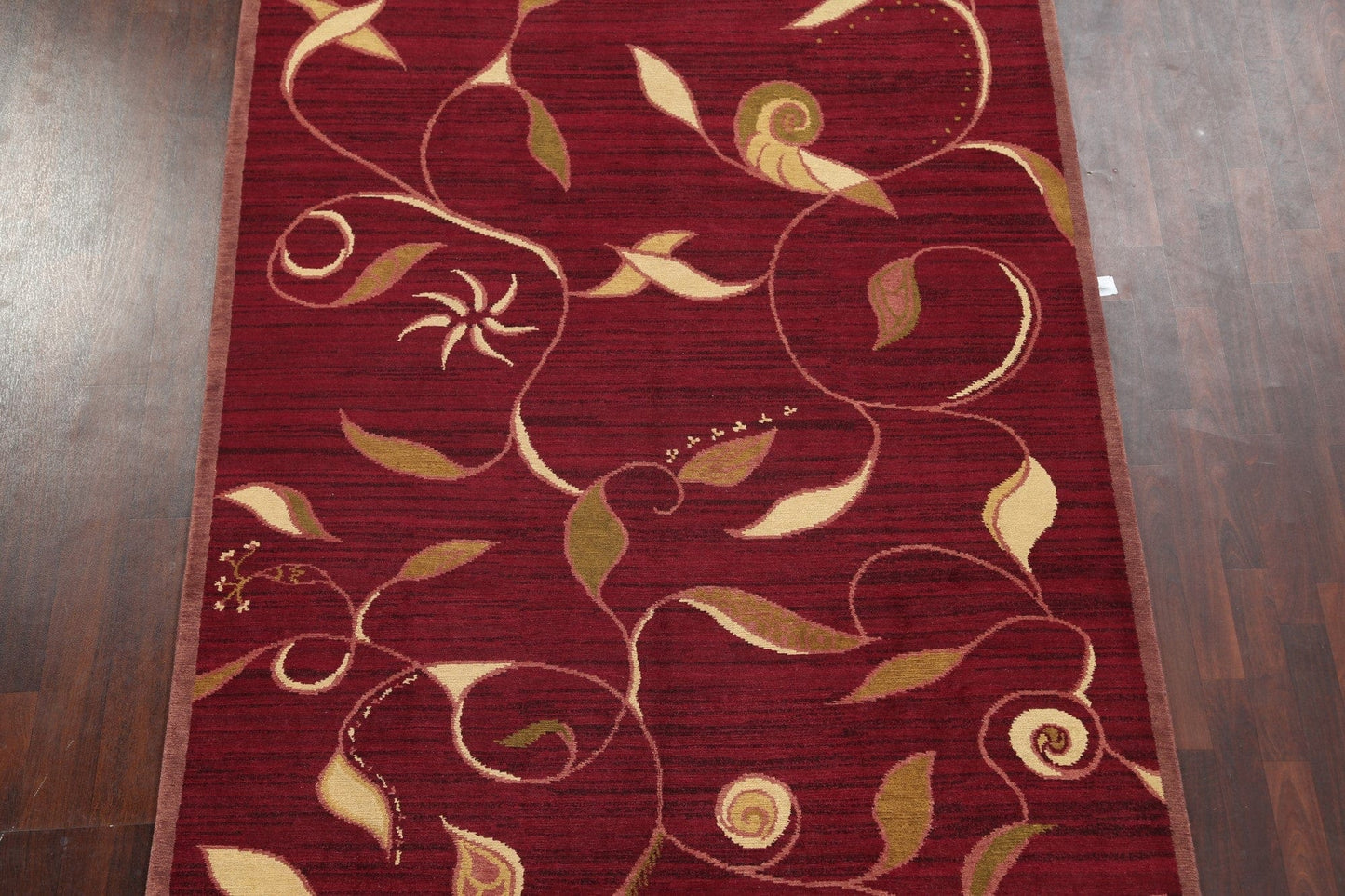 Vegetable Dye Nepalese Red Area Rug 6x9