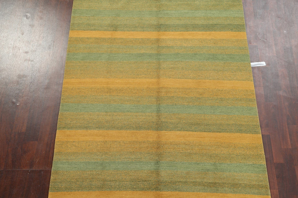 Vegetable Dye Nepalese Striped Area Rug 6x9