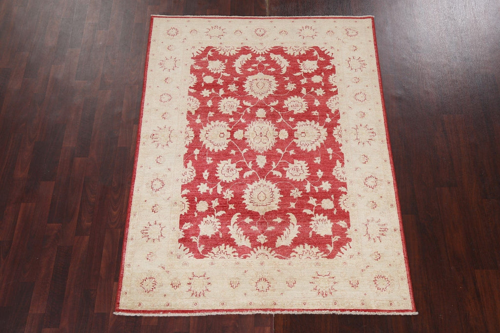 Vegetable Dye Chobi Peshawar Wool Area Rug 5x7