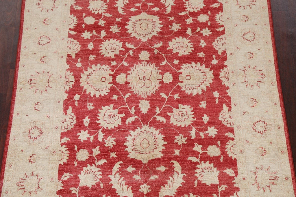 Vegetable Dye Chobi Peshawar Wool Area Rug 5x7