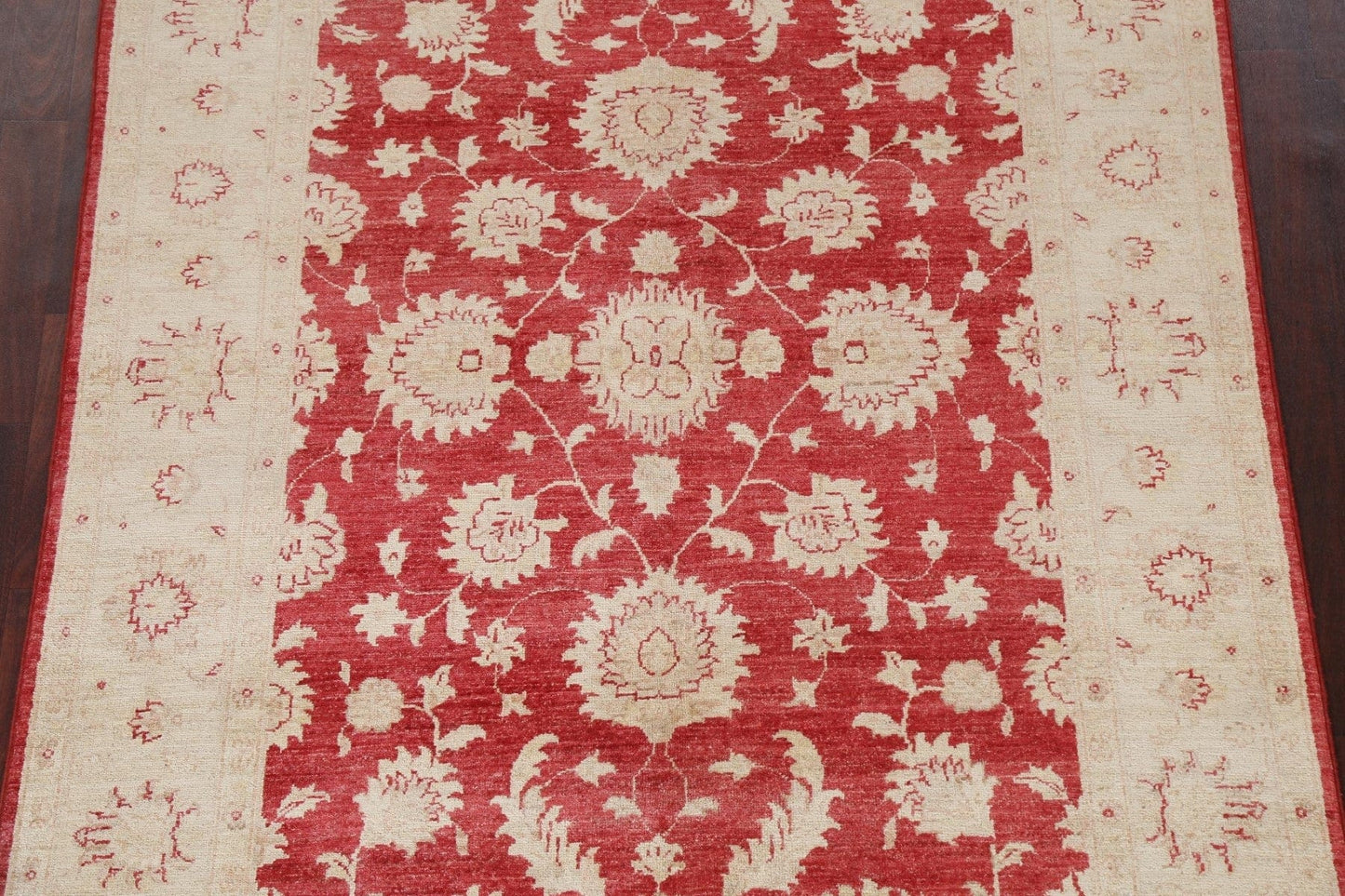 Vegetable Dye Chobi Peshawar Wool Area Rug 5x7