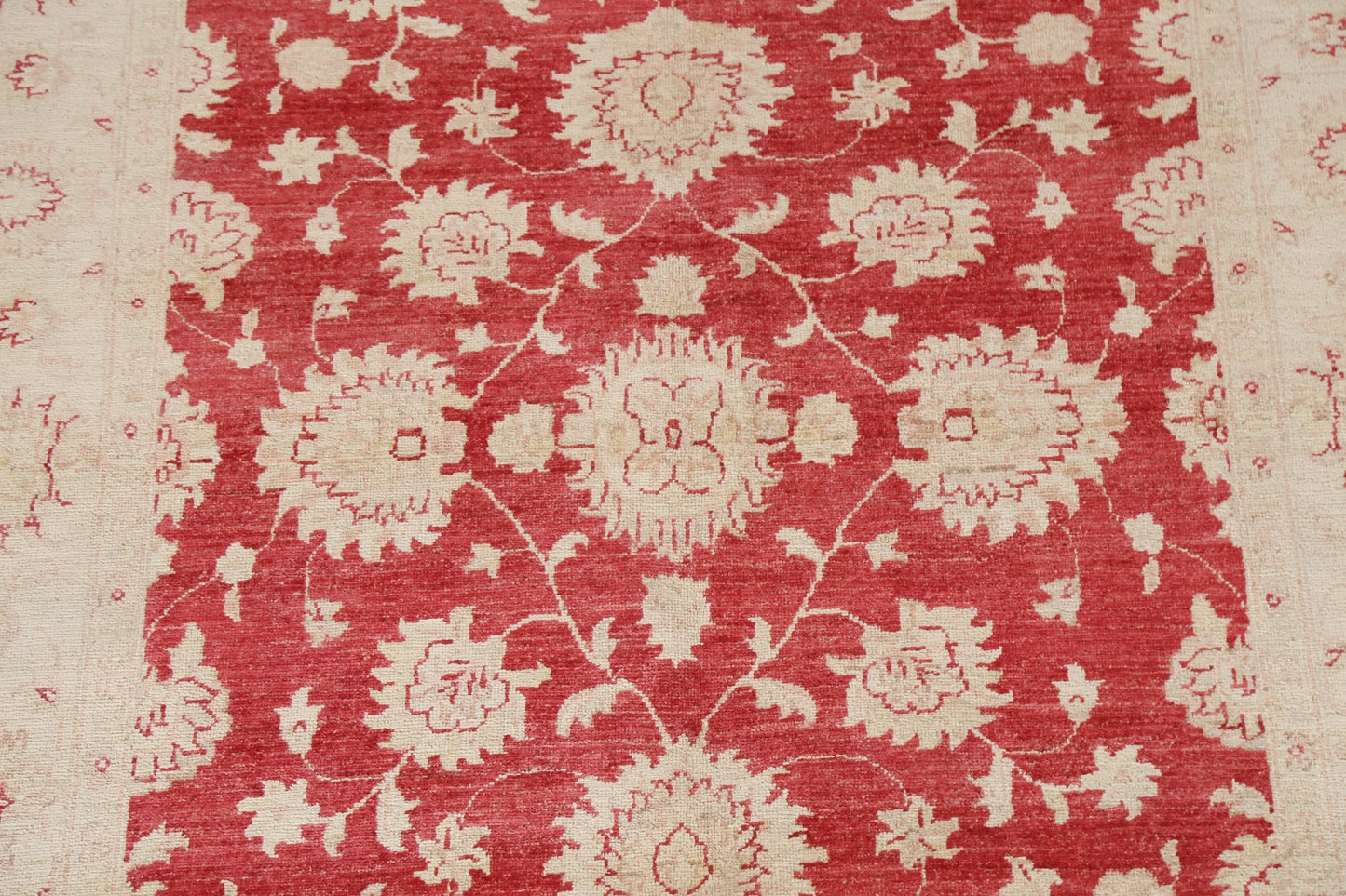 Vegetable Dye Chobi Peshawar Wool Area Rug 5x7