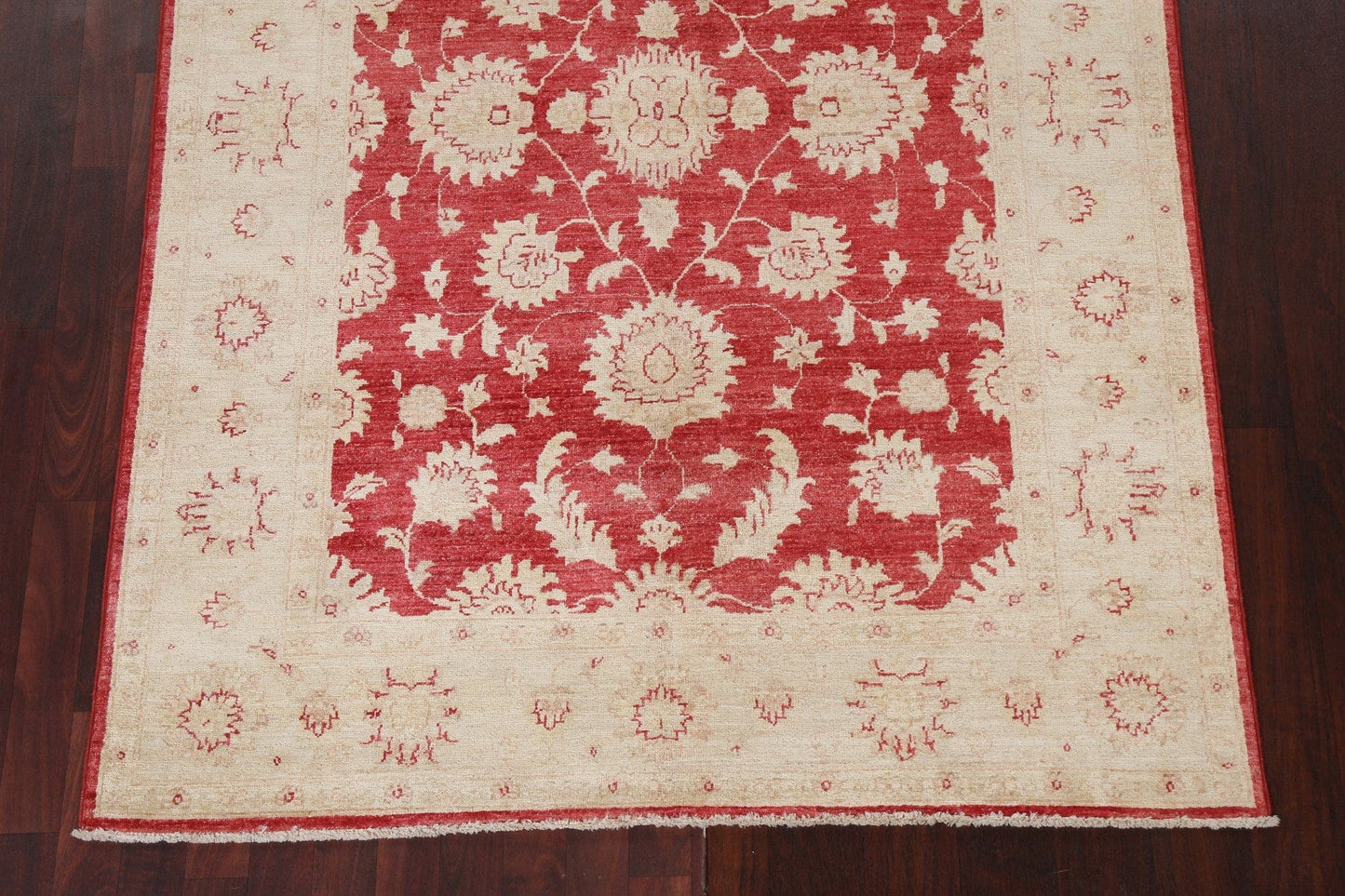 Vegetable Dye Chobi Peshawar Wool Area Rug 5x7