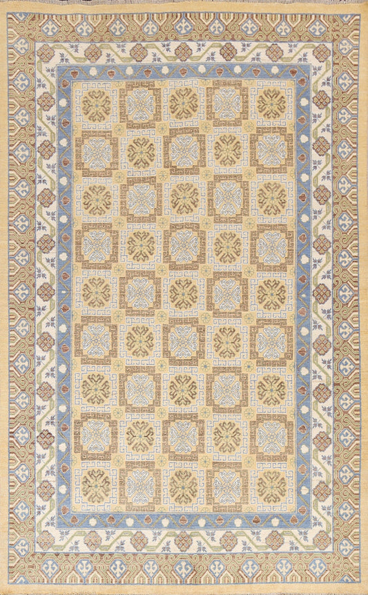 Vegetable Dye Wool Khotan Oriental Area Rug 7x9