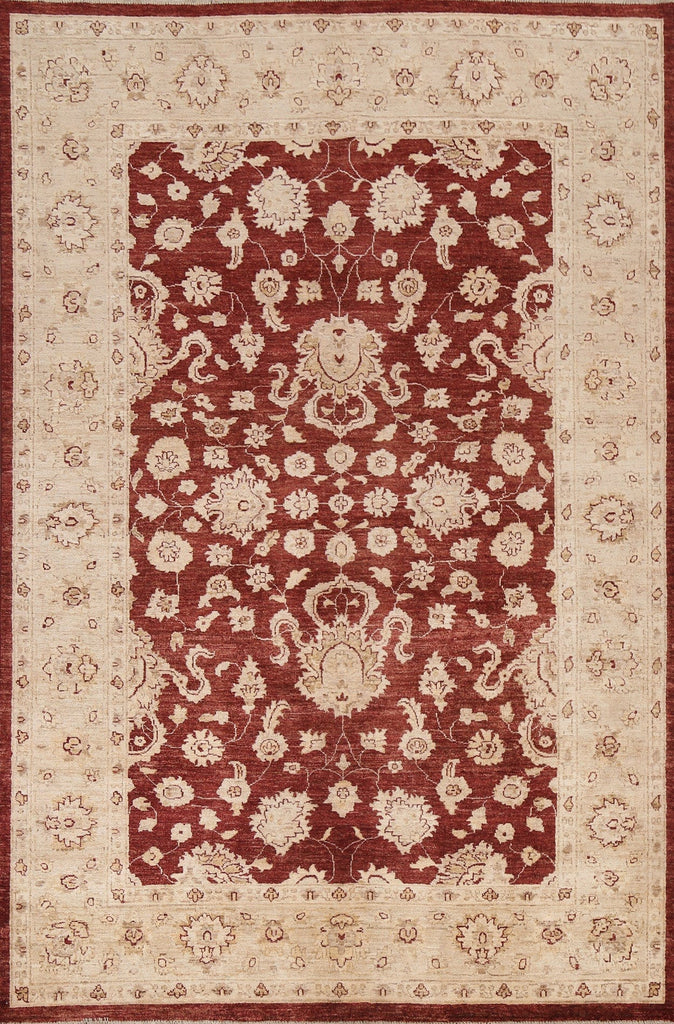 Vegetable Dye Chobi Peshawar Wool Area Rug 6x8