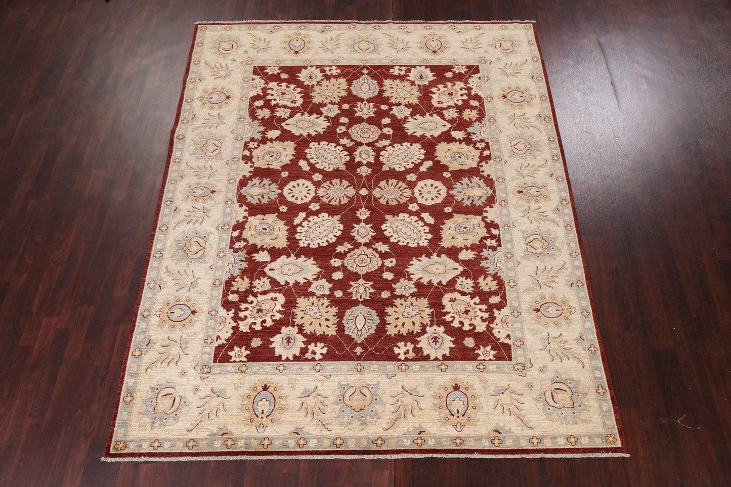 Vegetable Dye Chobi Peshawar Floral Area Rug 8x10