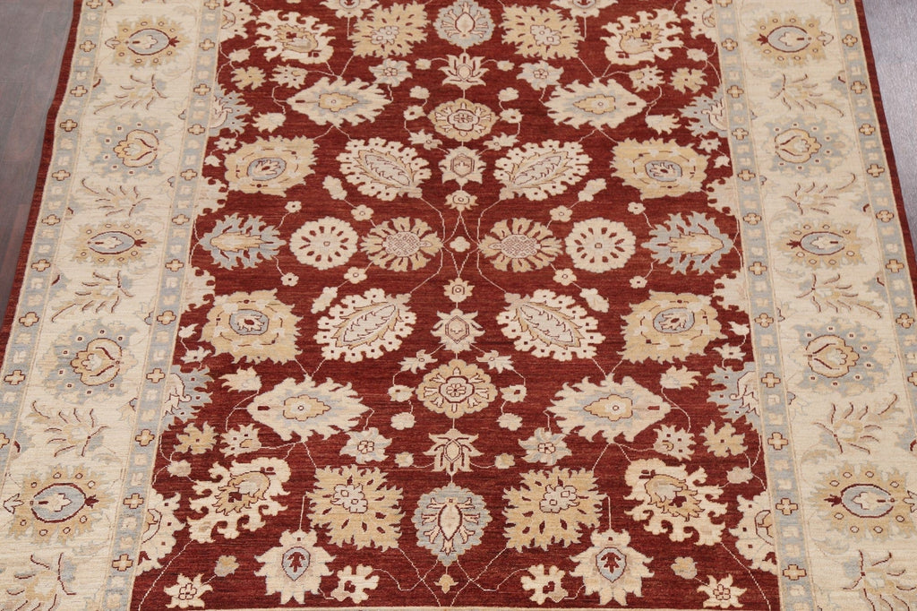 Vegetable Dye Chobi Peshawar Floral Area Rug 8x10