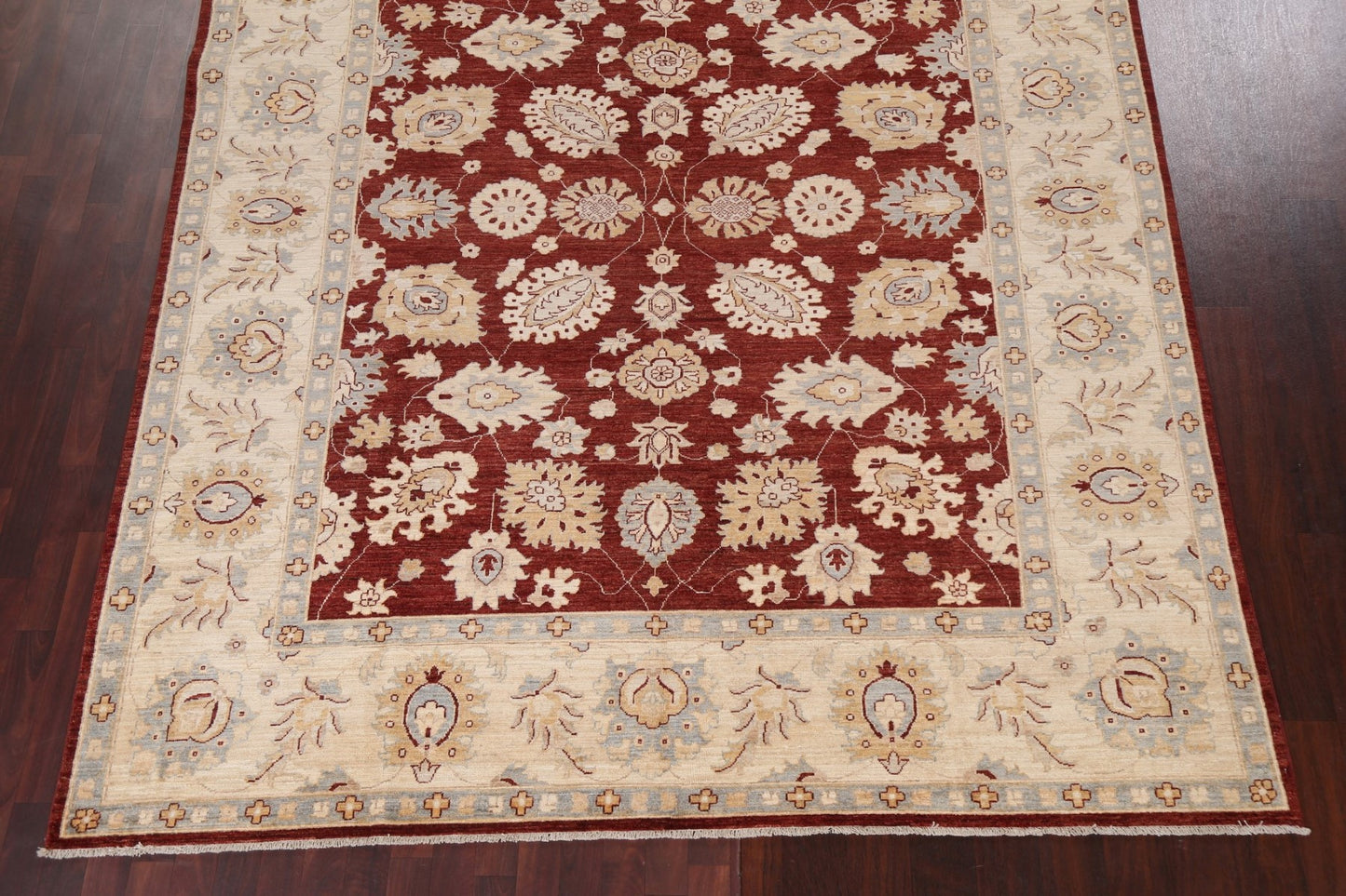 Vegetable Dye Chobi Peshawar Floral Area Rug 8x10