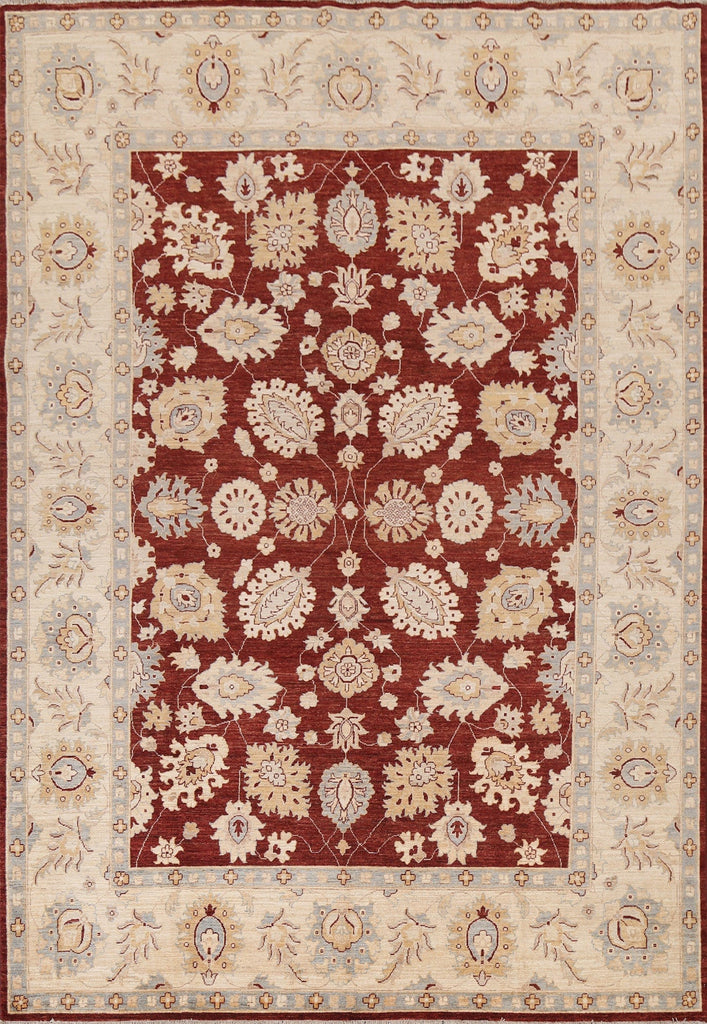 Vegetable Dye Chobi Peshawar Floral Area Rug 8x10