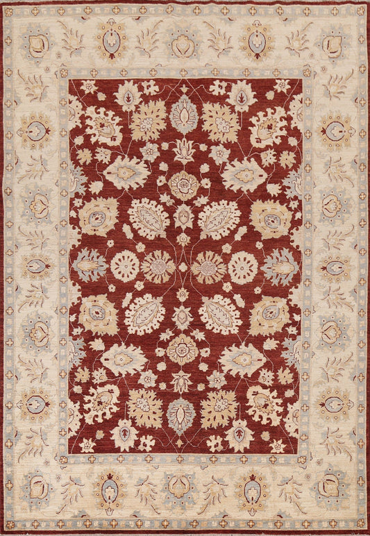 Vegetable Dye Chobi Peshawar Floral Area Rug 8x10