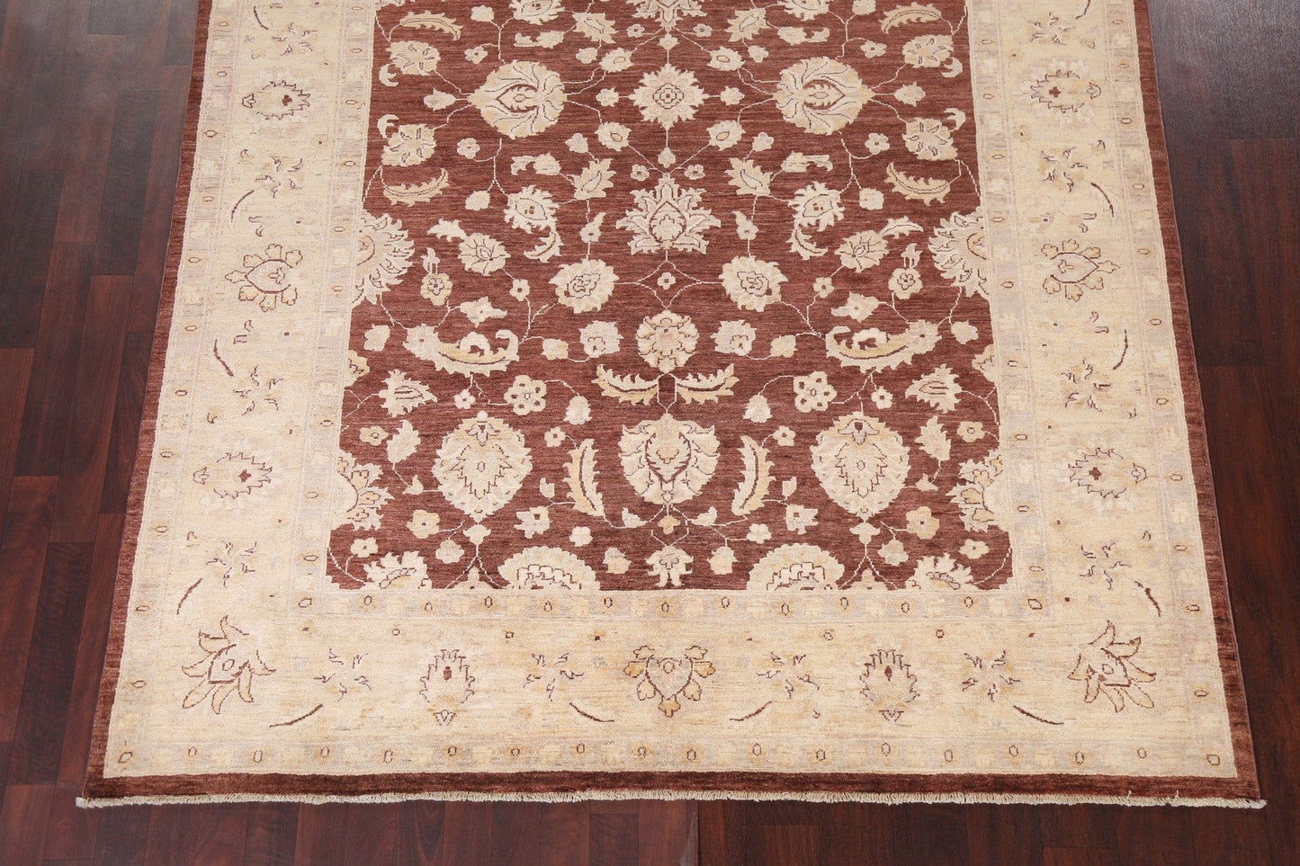 Vegetable Dye Chobi Peshawar Wool Area Rug 6x9