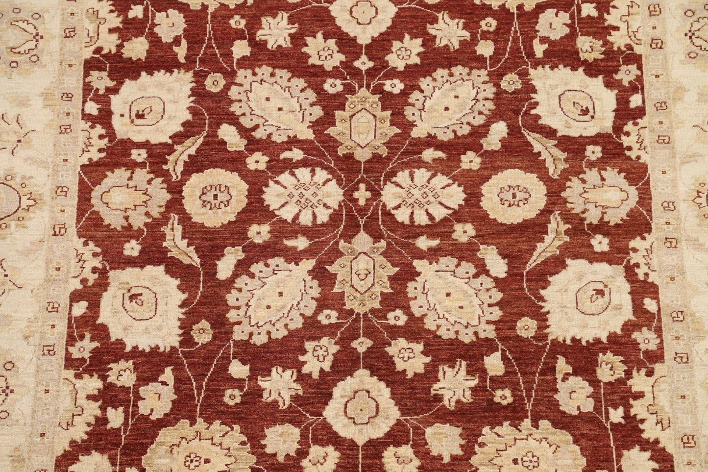 Vegetable Dye Chobi Peshawar Floral Area Rug 6x9