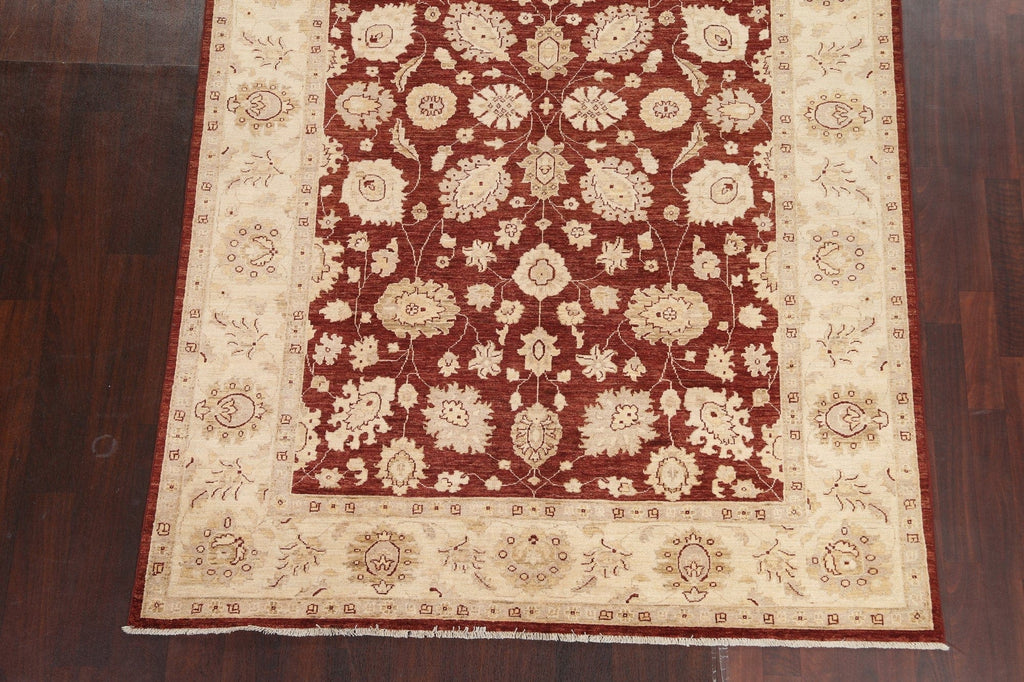 Vegetable Dye Chobi Peshawar Floral Area Rug 6x9