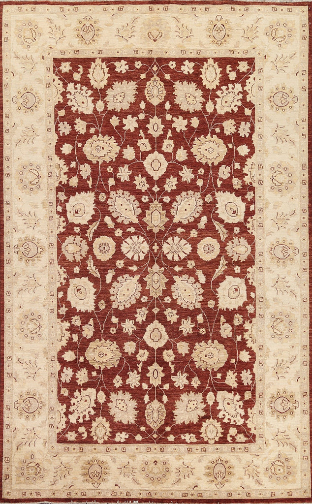 Vegetable Dye Chobi Peshawar Floral Area Rug 6x9