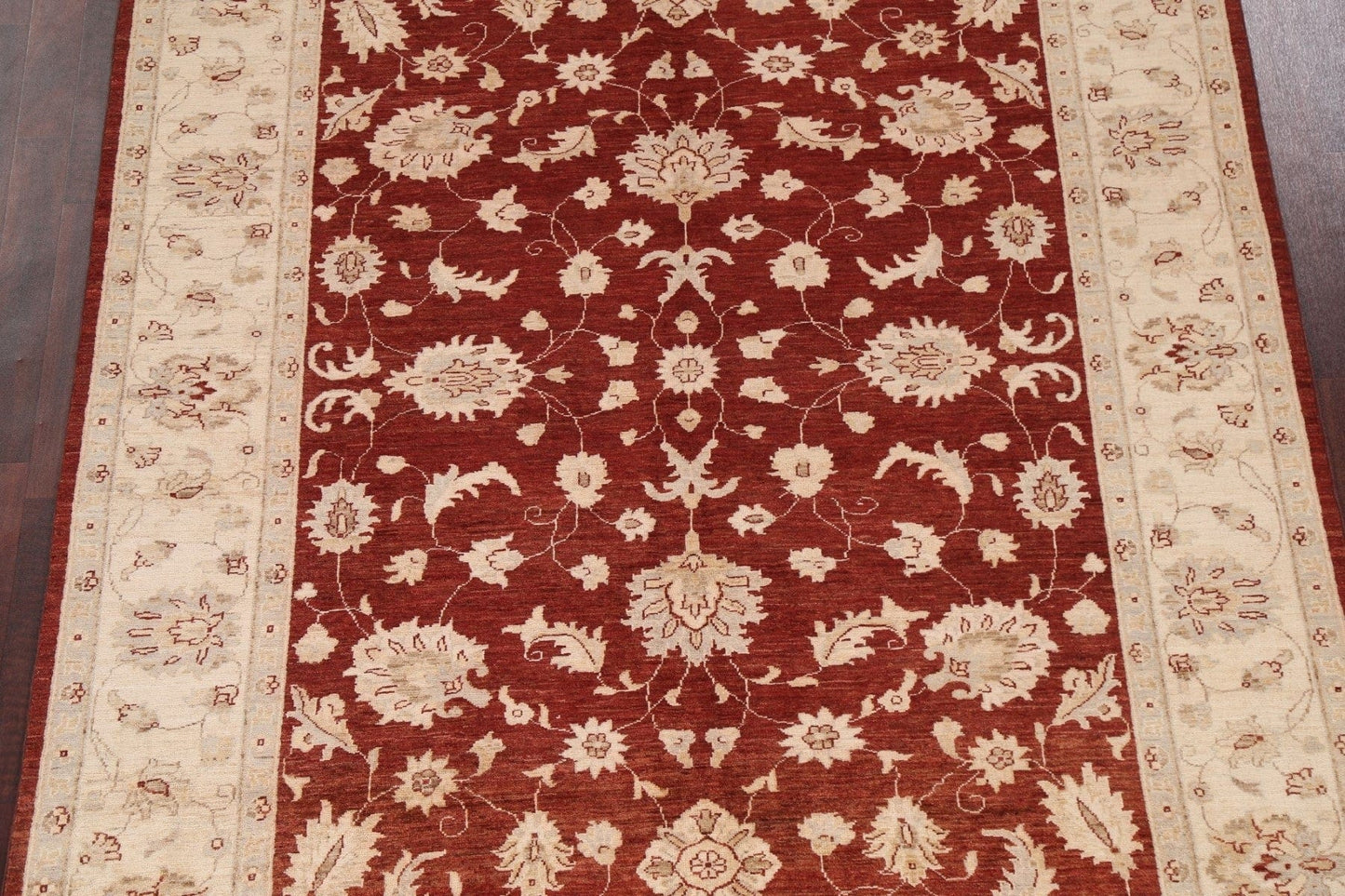 Vegetable Dye Chobi Peshawar Oriental Area Rug 6x9