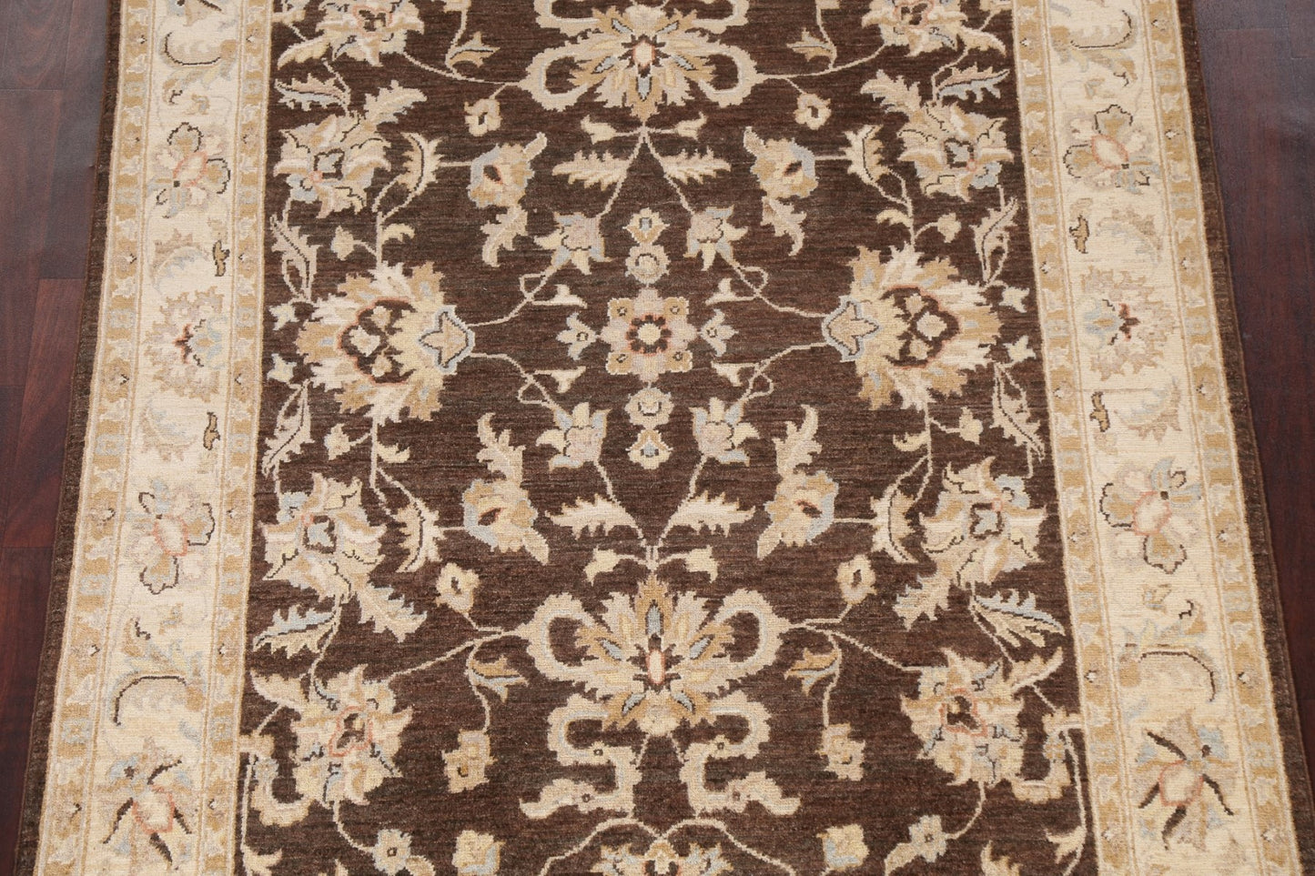 Vegetable Dye Chobi Peshawar Wool Area Rug 5x7