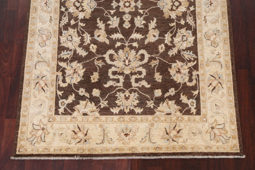 Vegetable Dye Chobi Peshawar Wool Area Rug 5x7