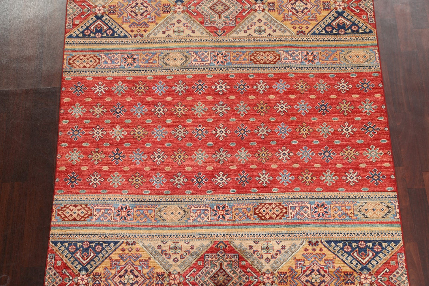 Vegetable Dye Kazak Oriental Area Rug 6x8