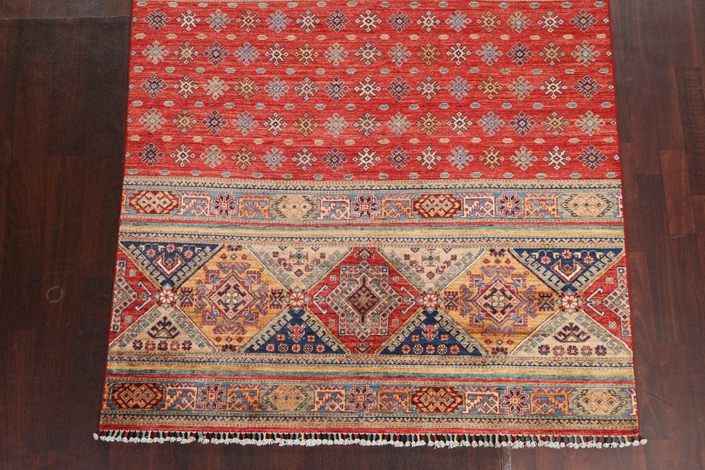 Vegetable Dye Kazak Oriental Area Rug 6x8