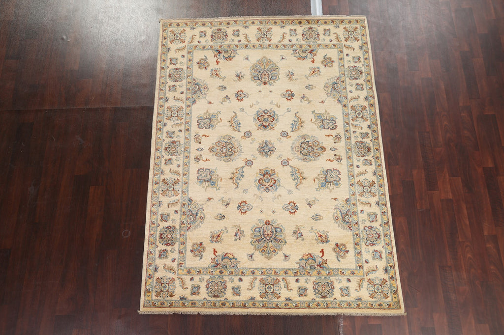 Vegetable Dye Chobi Peshawar Wool Area Rug 6x8