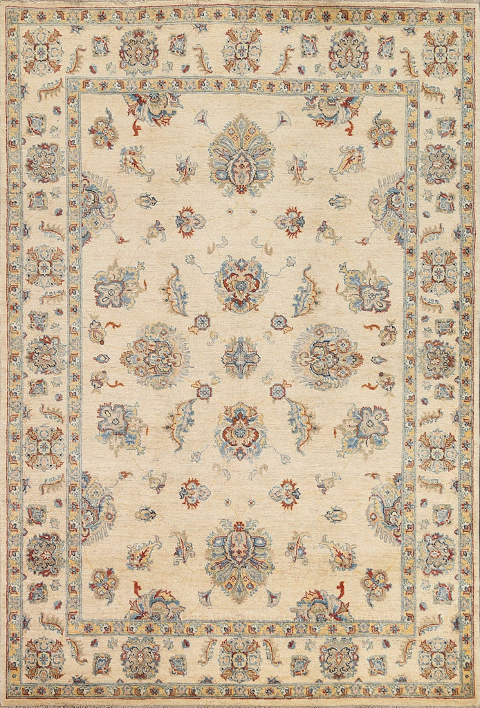 Vegetable Dye Chobi Peshawar Wool Area Rug 6x8