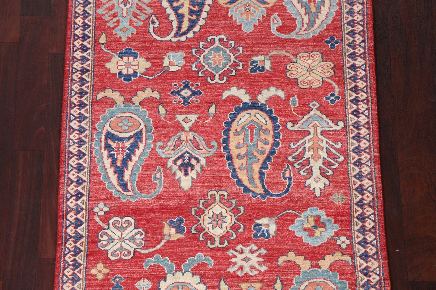 Vegetable Dye Super Kazak Handmade Wool Rug 3x5